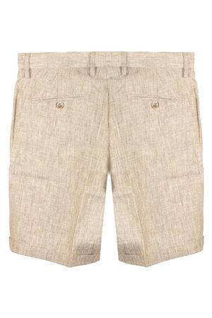 Beige linen Bermuda shorts 120% LINO | 33AL2M29RH000G436700119